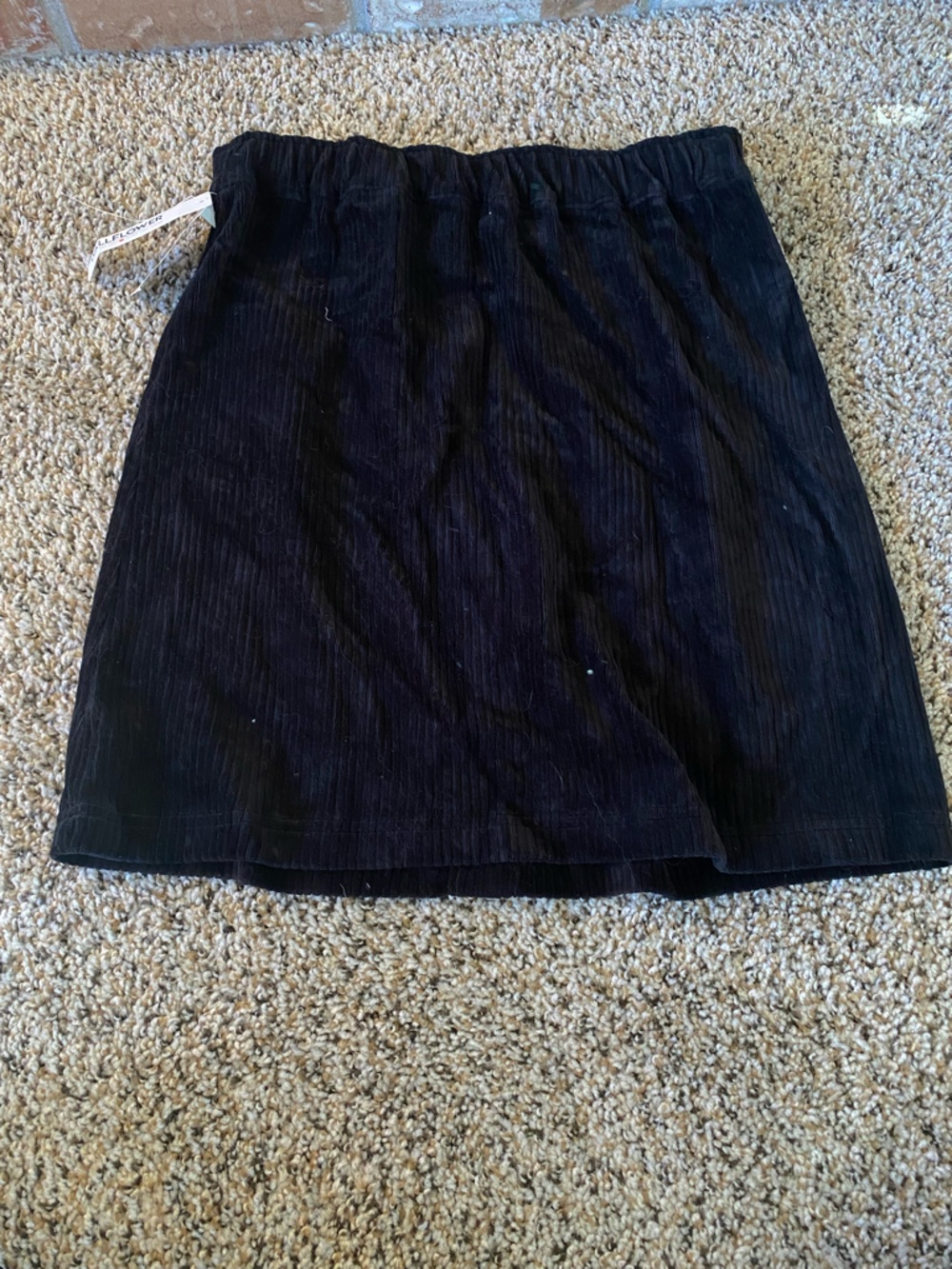 Wildflower Black Ribbed Skirt with Tag - Picture 4 of 5